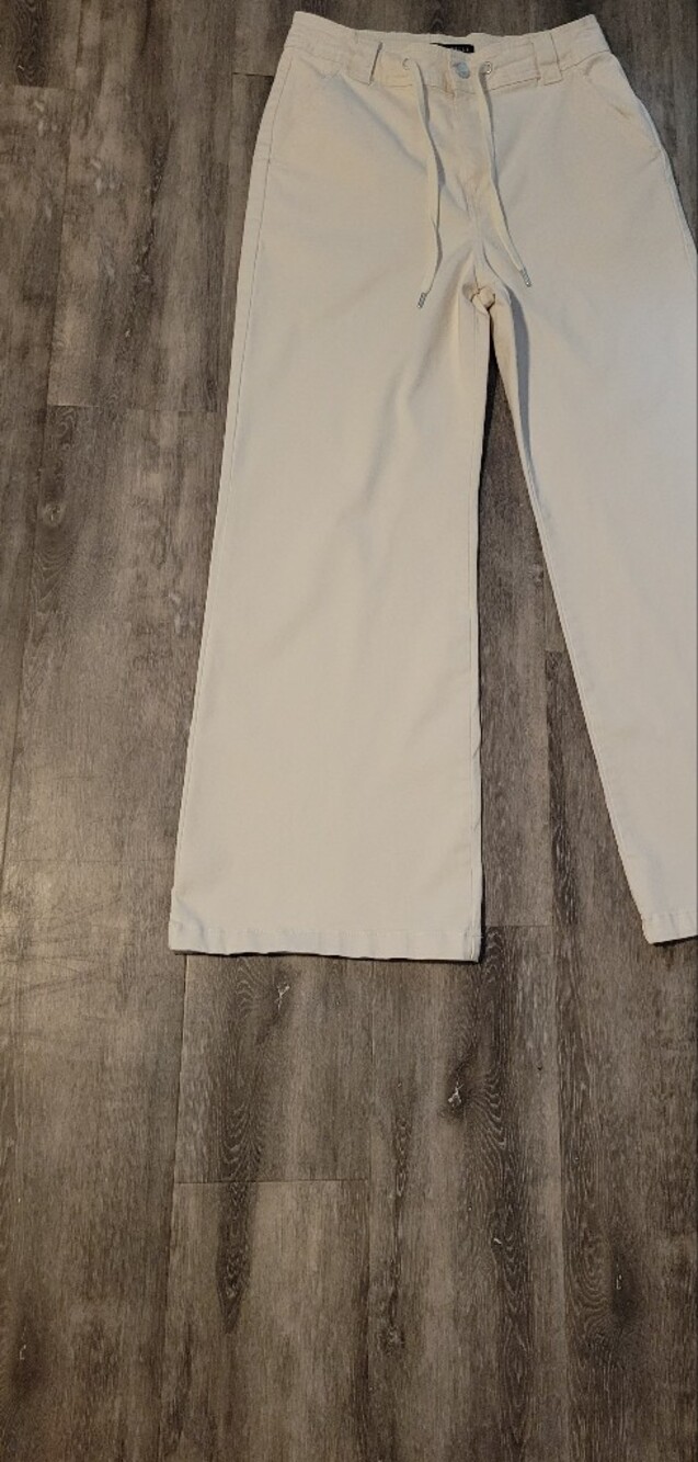 bagatelle Cream Wide-Leg Jeans